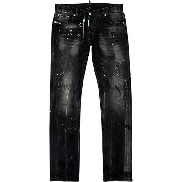 Dsquared2 ICON Paint Splatter Slim Jeans - Picture 3 of 9